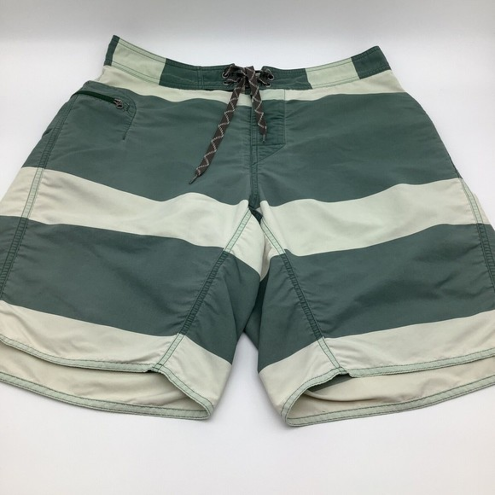 Patagonia Mens‎ Board Shorts Green Striped Size 31